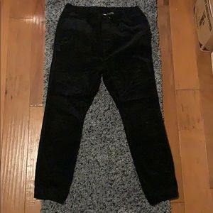Black Corduroy joggers
